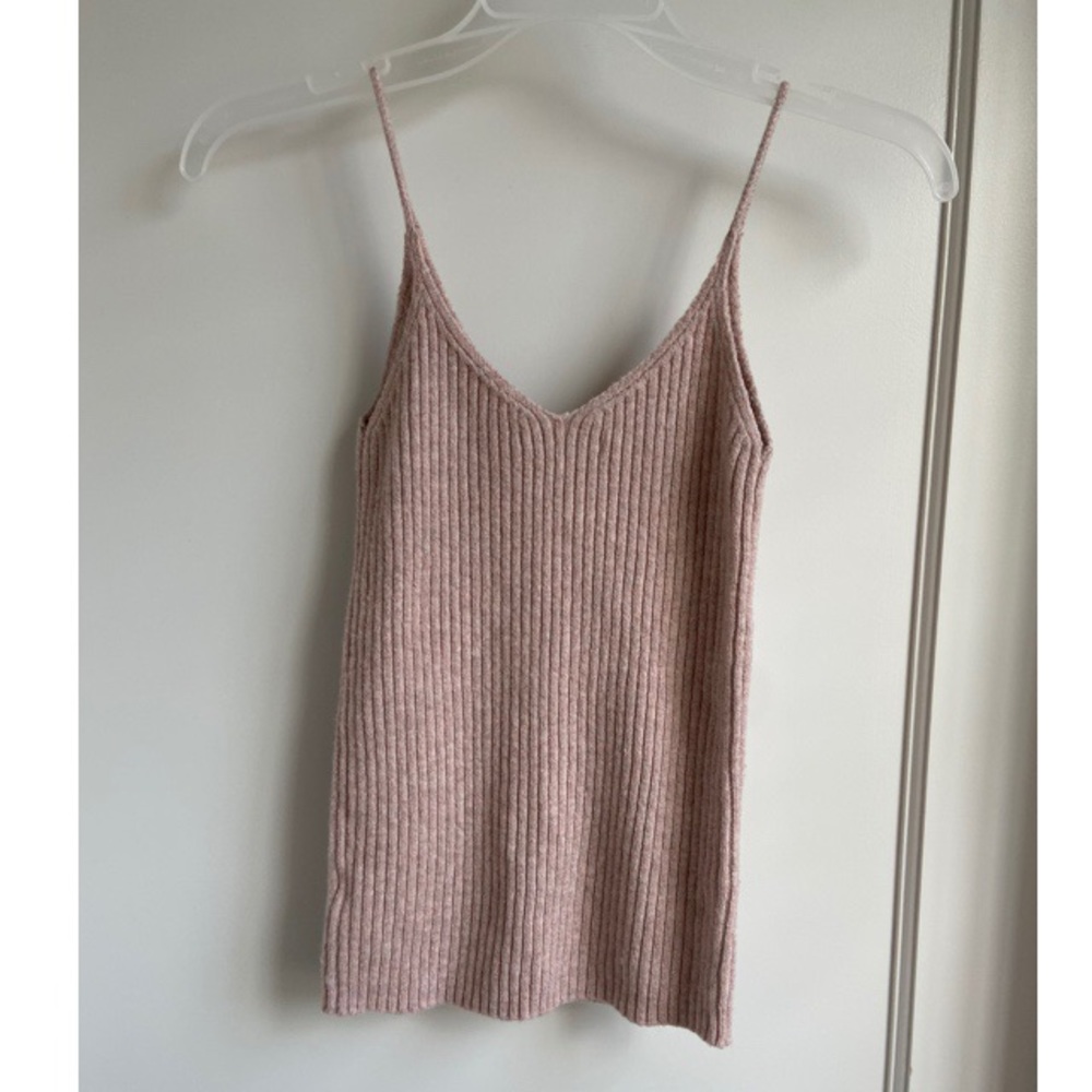 American Eagle Mauve Knit Tank Top - Picture 1 of 3